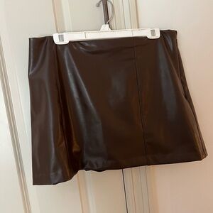 Abercrombie & Fitch Brown Leather Skirt
